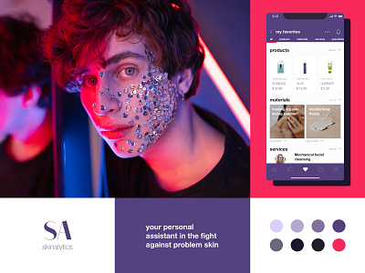 SKINALYTICS — The App concept for skin cure and care app app design beauty care concept cosmetics cosmetology cure dermatology figma help iphone person routines skin care skin problem team work ui design useful ux design
