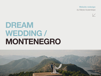 Wedding Agency website redesign in Swiss style adaptives agency blue booking form figma minimalism montenegro mountains nature redesign sea swiss style ui web design website wedding