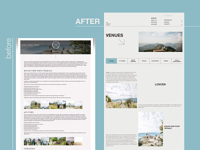 Wedding Agency website redesign in Swiss style agency before blue booking form figma minimalism montenegro nature redesign sea swiss style ui web design wedding