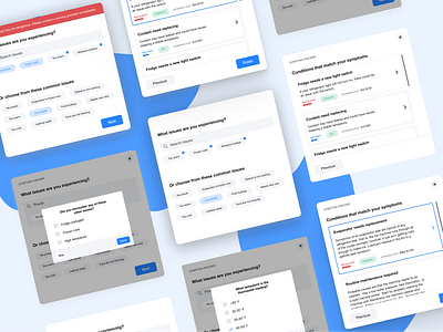 Component for Diagnosing Restaurant Equipment clean component component design design desktop figma minimal modular design restaurant ui uxui web application