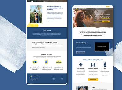 Non-profit landing page re-design charity clean design design system landing page minimal non profit non profit nonprofit redesign redesign concept ui ux volunteer