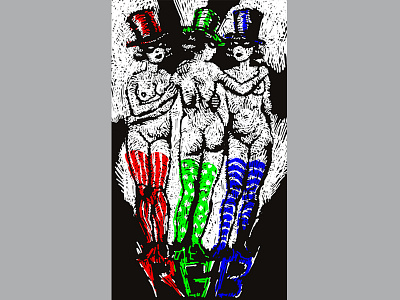 the three RGB graces expressionism grace rgb tophat