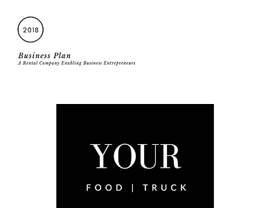 Food Truck Business Plan Cover