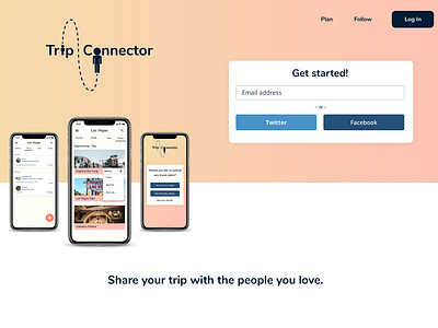 Homepage- Trip Connector app branding design logo ui ux web website