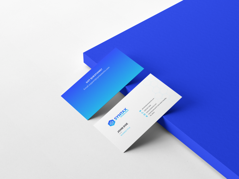 Business Card Design blue blue and white brand identity branding business card business card design design logo minimal modern design rebranding