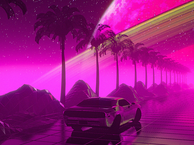 Cosmic Retro Scene