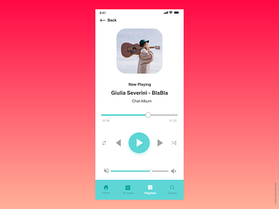 DailyUI 009 Play Music app art clean design identity ui ux web