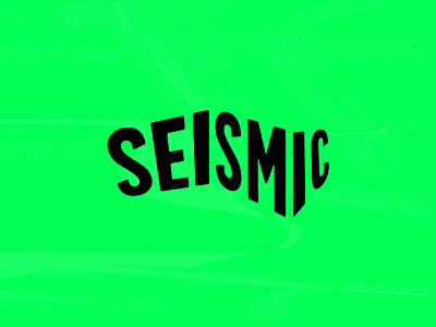 Seismic acid logo neon vector waves