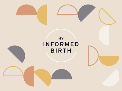 My Informed Birth - Hypnobirthing brand design brand identity branding logo logo design muted colors pregnancy relaxing shapes