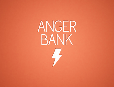 Anger Bank 2 anger designs lightning logo red