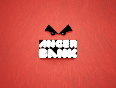 Anger Bank 4 anger designs logo monster red teeth