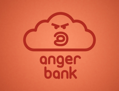 Anger Bank 5 anger cloud designs logo red