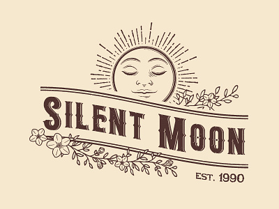 Silent Moon Logo Design 1 design logo moon vector victoriana