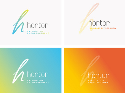 Hortor Logo Development gradient logo design vector