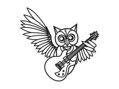 Leeds Digital Festival - Logo Competition - Next Steps competition guitar leeds logo owl vector