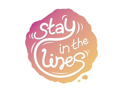 Stay in the Lines - Logo Design 2 colouring in gradient hand drawn stay in the line vector
