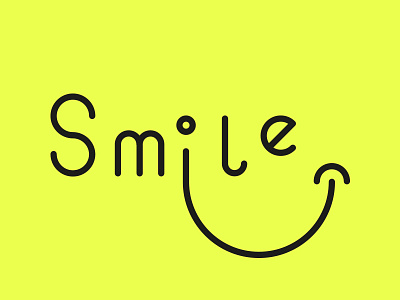 Smile smile typography vector