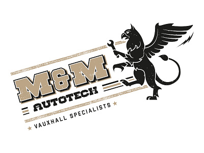 M&M Autotech - Rebrand autotech garage griffin logo mechanics vector