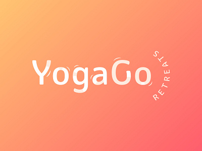 Yoga Retreat Logo - Not Chosen 1 gradient logo meditation stretch typgraphy vector yogo zen