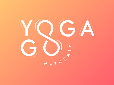 Yoga Retreat Logo - Not Chosen 2 gradient logo meditation stretch typgraphy vector yogo zen
