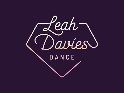 Leah Davies Dance Logo dance diamond logo vector