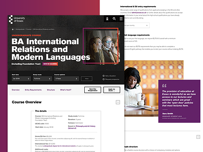 University of Essex - Website Redesign