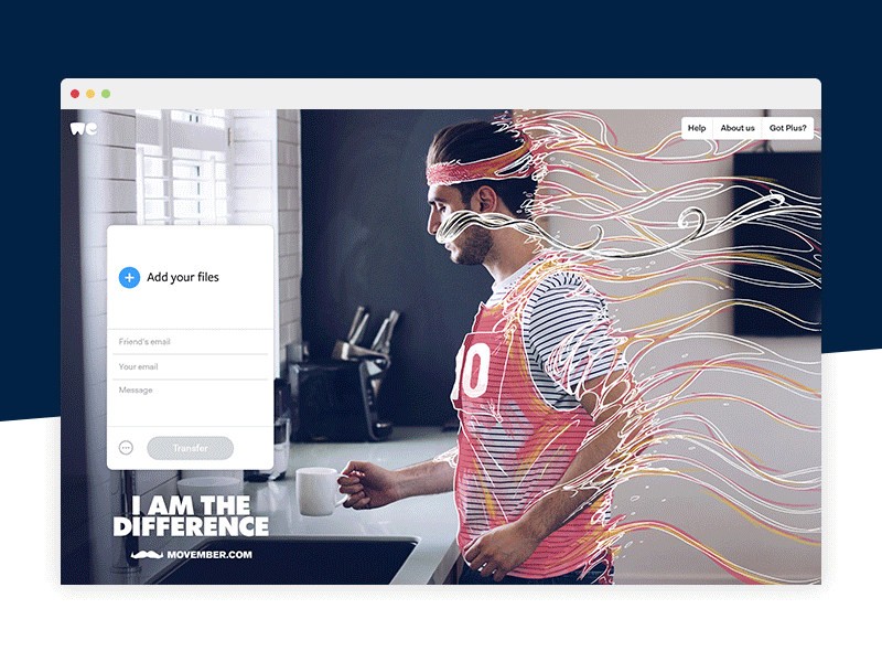 Movember x Delete x WeTransfer. campaign charity digital digital art illustration moustache movember photography website