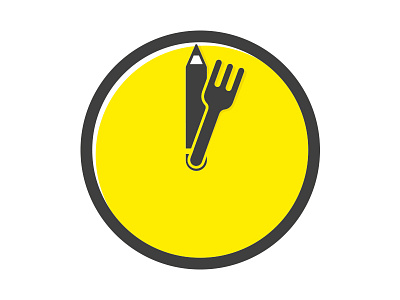 Lunch Time Briefs - Logo clock logo minimal vector