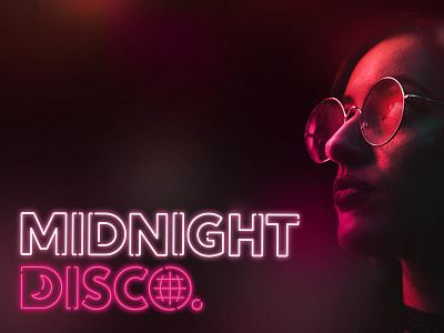 Midnight Disco - Sub Brand branding disco logo midnight neon vector