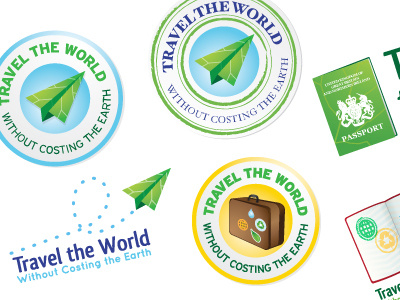 Travel the World, Without Costing the Earth 2 illustration logo vector