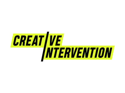 Creative Intervention - Logo brand freelance intervention logo logo 3d logo a day neon vector