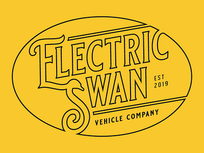Electric Swan Logo electric logo design swan vector