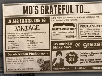 Mo's Wanted Movember Website - Thanks To website charity movember tash design