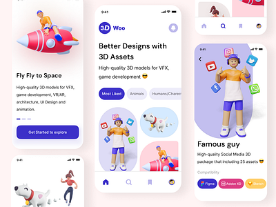 Marketplace / Figma file available 3d app branding design draw graphic design illustration ui ux