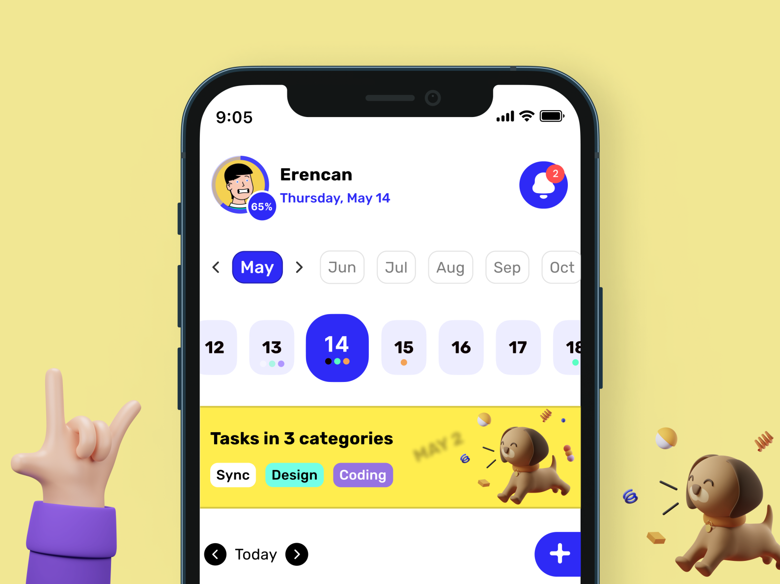 Task manager Calendar by Eren on Dribbble