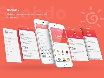 Shobdo - iOS Dictionary App app dictionary interface ios ui
