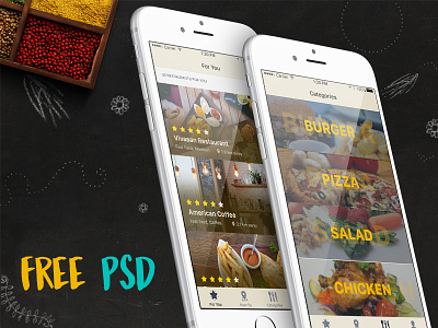 Freebie: iOS Restaurant Finder App app food free psd freebie interface ios restaurant ui