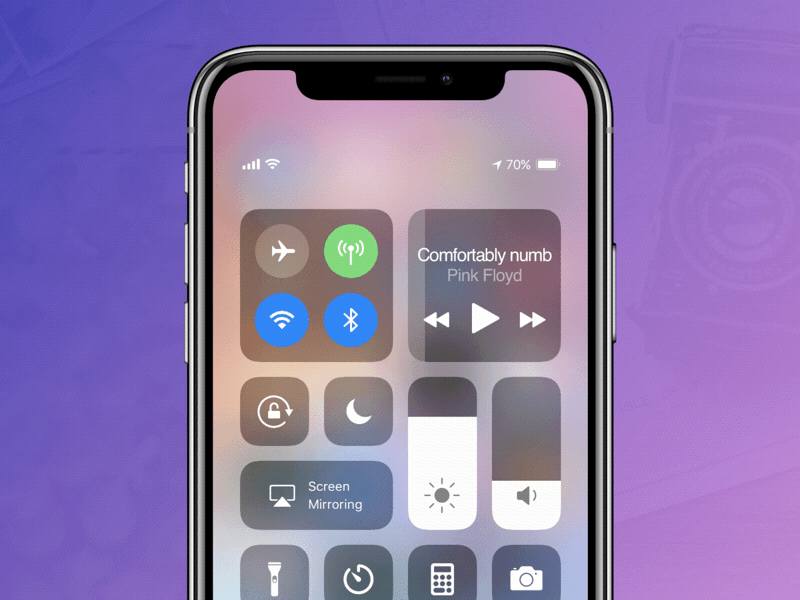 General Music Progress of iOS 11 - Control Center