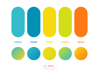 Dopely Colors #97 color schemes colorpalette colors gradients logopalette ui palette uipalette