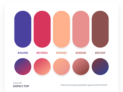 Daily Dose of Colors via Dopely branding colors design gradient illustration logo mrpugo ui ux