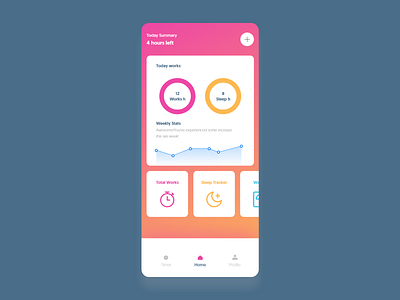 Life Tracker App coloful gradient interaction interactions interface life cycle mobile mrpugo product ui ux