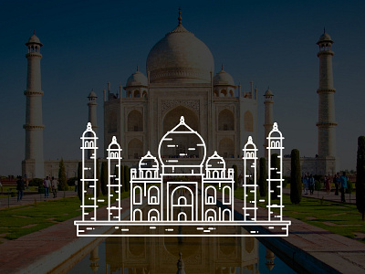Taj Mahal design icon icon app icon collection icondesign icondesigner illustration line art mrpugo tajmahal