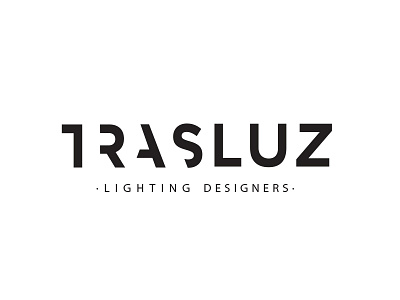 Tasluz logo behind light lighting