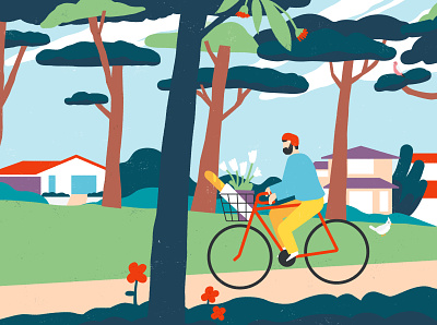 Orana Community bicycle community illustration ride