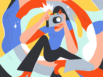 📸✨✨ camera flash illustration