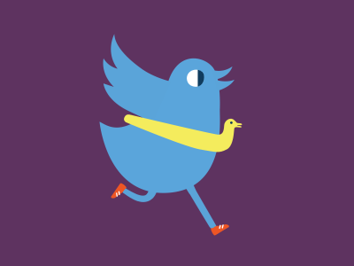 Twitter bird running - Decathlon bird decathlon running twitter