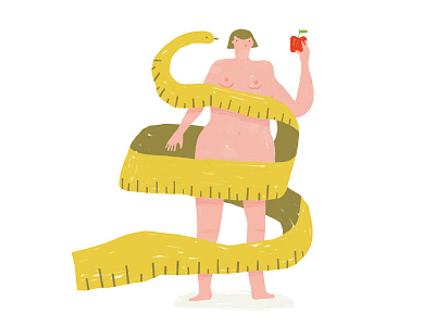 New Year's resolution apple bodyshape diet snake weight loss