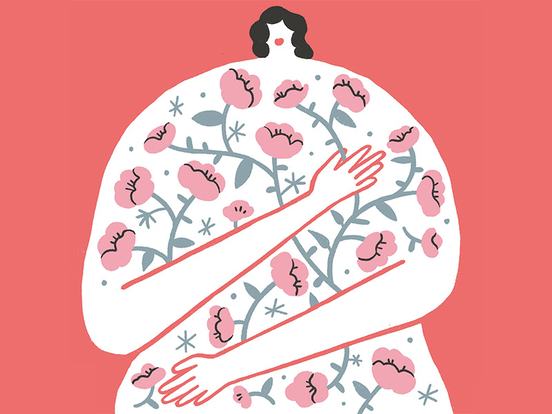 Self love self esteem self flower illustration balanceforbetter iwd woman