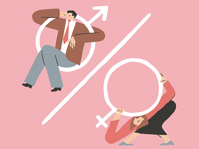 Why do we have to settle for less? balanceforbetter feminism illustration iwd percentage unbalanced unequality unfair women