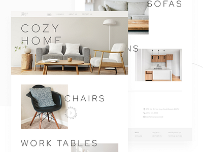 Website concept for a furniture store design graphic design landing ui website